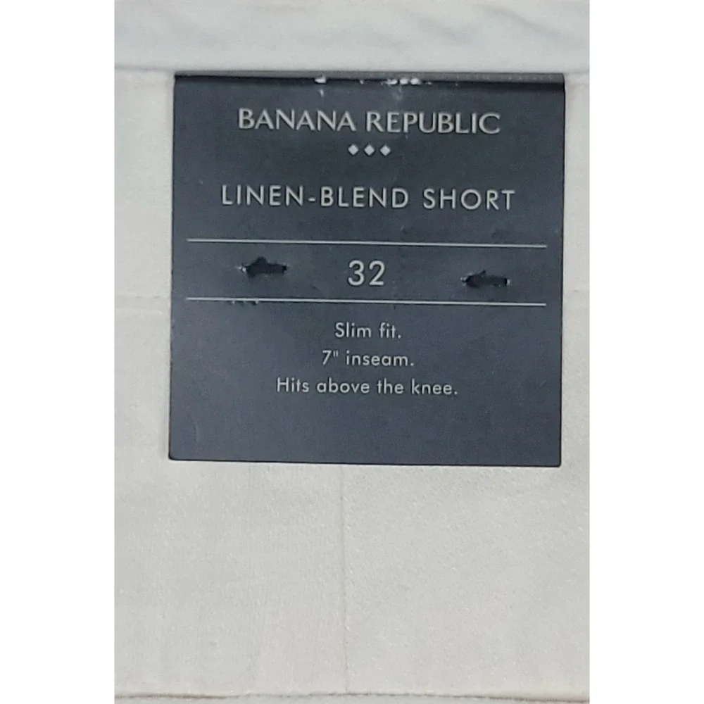 NWT Banana Republic Men's Cream Linen Blend Slim Fit 7